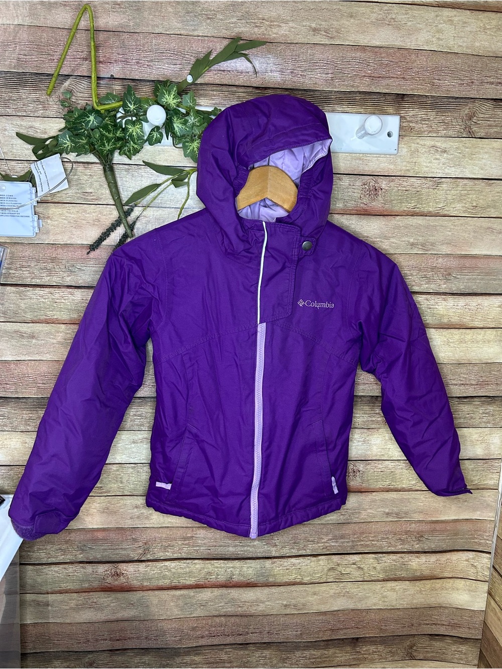 Columbia Girls Jacket Outgrow Waterproof Rain Coat Size XS